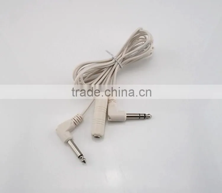 High quality 2 in 1 6.3mm nickel plated 3m medical switch electrode cable