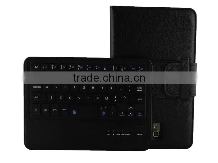 Litchi Pattern Wireless Mini Bluetooth Keyboard for Samsung TABS 8.4inch T700/705-SA04