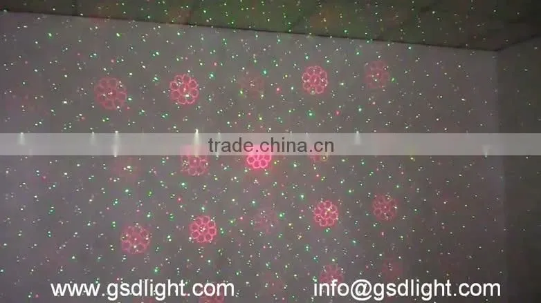 Hot selling six pattern mini laser stage lighting projector