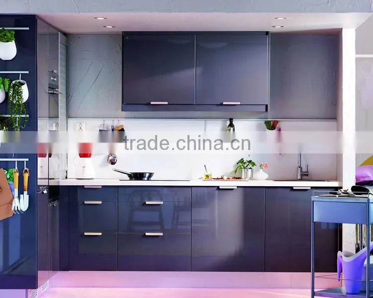 Kitchen under cabinet lighting for high gloss kitchen cabinet