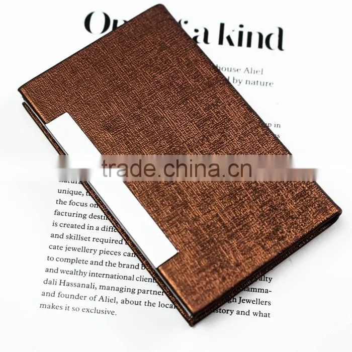 PU leather business name card holder with customizing brand label