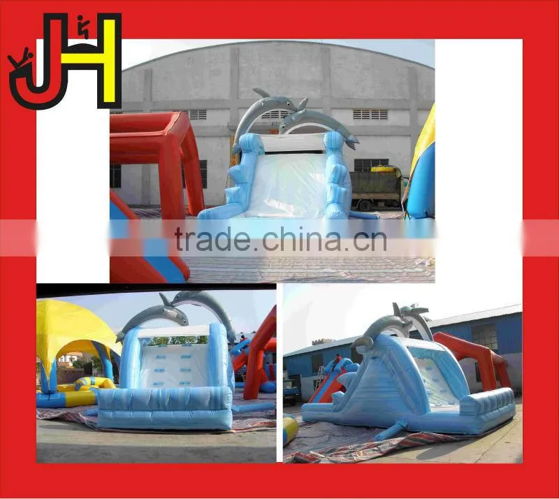 Inflatable Slide Type Customized Dolphin Inflatable Water Slides For Sale