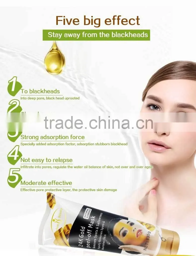 Best Selling Blackhead 24K Gold Peel-Off Mask For Acne and Spots