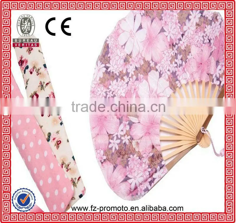 red bamboo paper fan for promotional gift