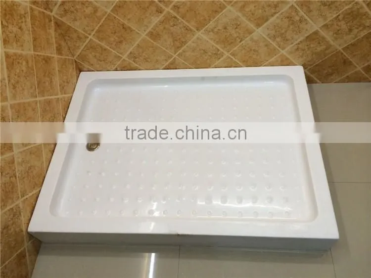 Bathroom Ceramic sanitary ware square slate anti slip acrylic shower tray