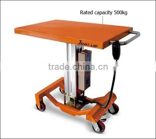 Hot model economic movable electric lift table for load capacity 500kg