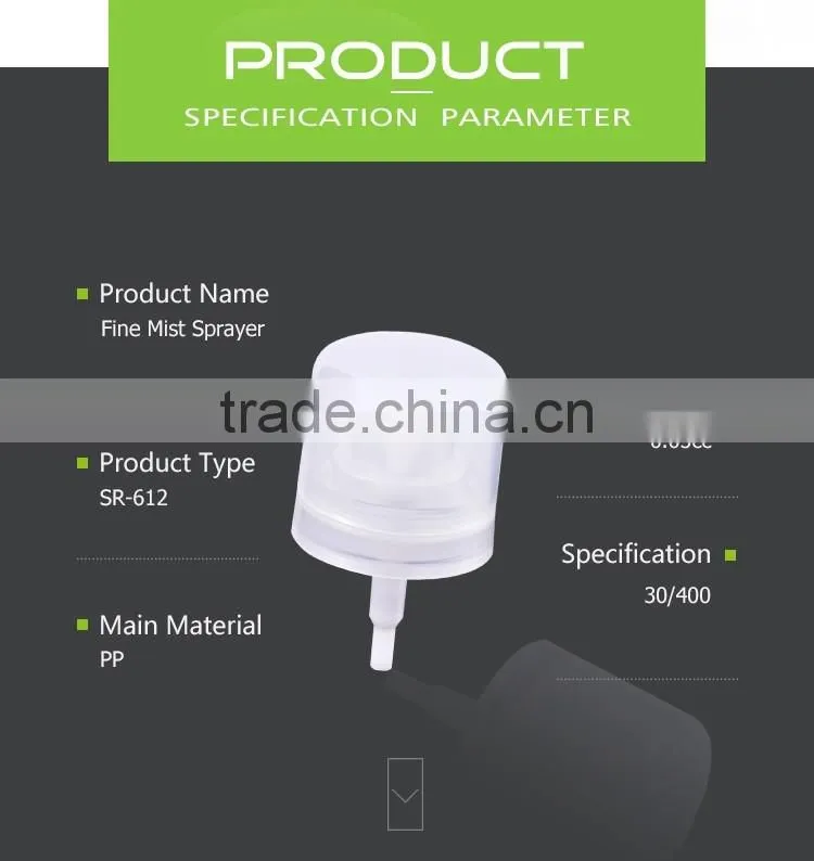 china custom high quality different size perfume 0.23cc finger mist sprayer