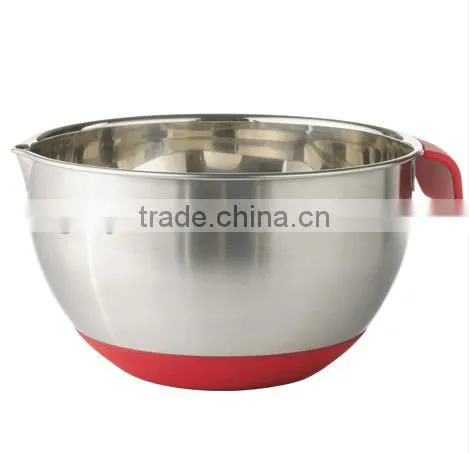 New style and beautiful shape mixing salad bowl with handle GRT-RJ1060