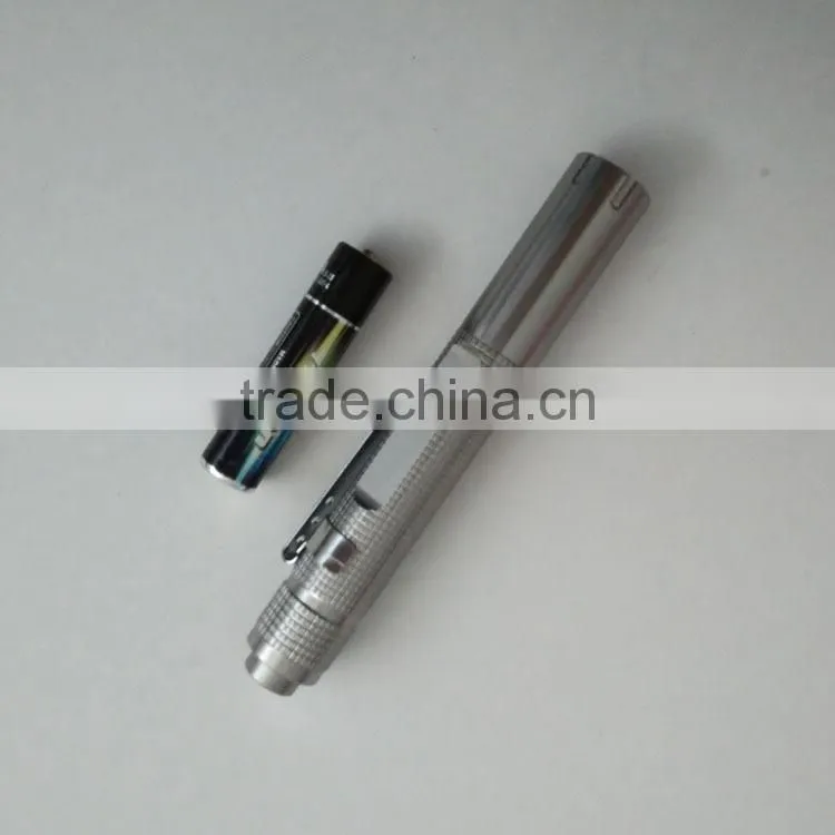 AAA Battery LED flashlight pen style light cheap led flashlight with pocket holder