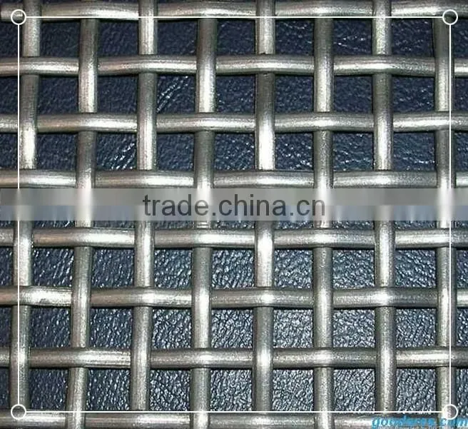 Top quality square decorative Stainless Steel Woven crimped wire mesh