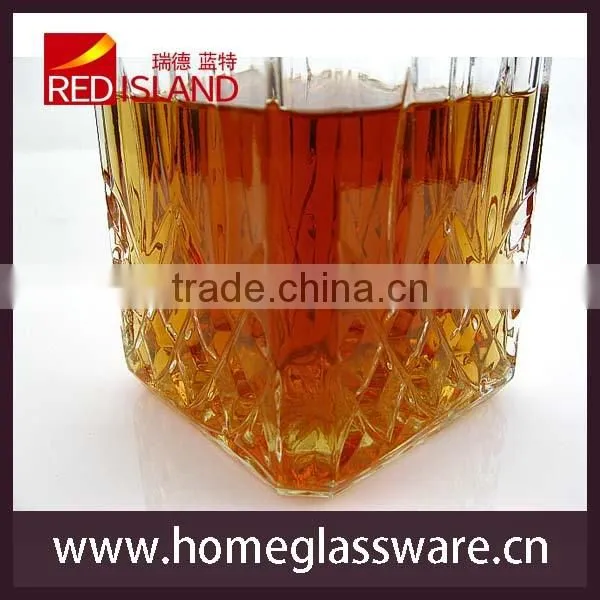 wholesale 750ml handmade clear whiskey wine glass bottle