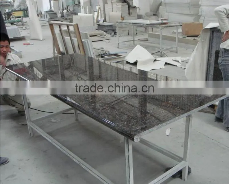 Tan brown granite table top with good polishing
