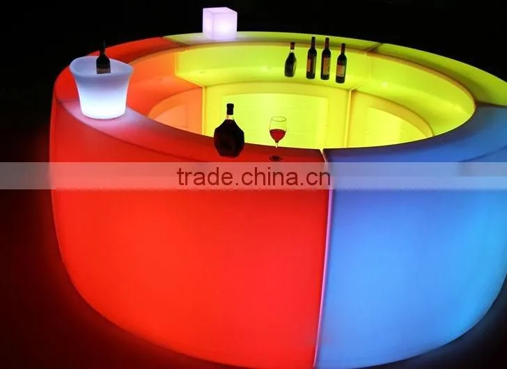 multi color glowing led dining table for home / outdoor use