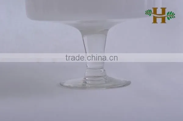 Footed White Glass Candy Plate