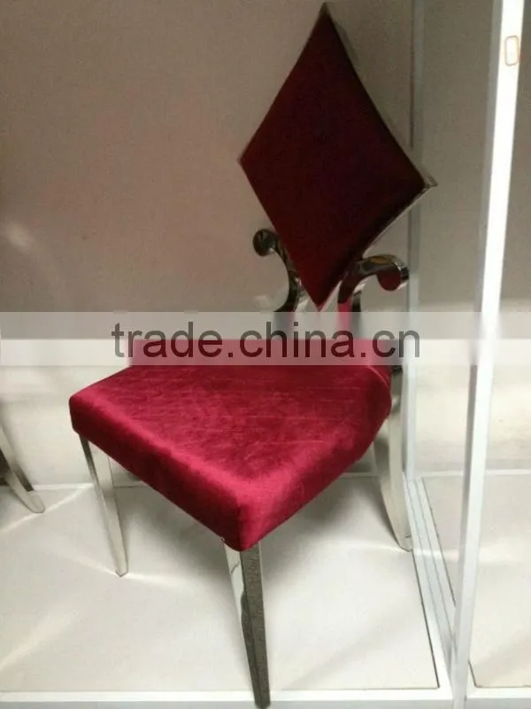 Diamond stainless steel dining chair