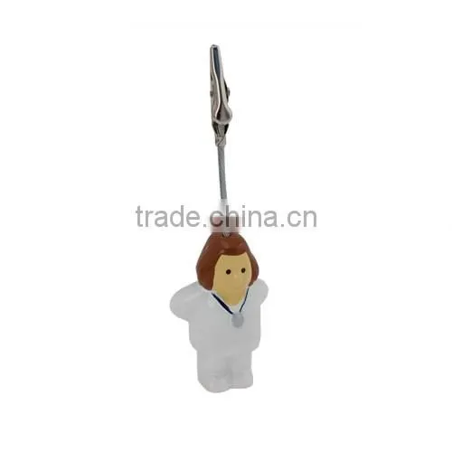 doctor memo holder name card holder plastic memo clip