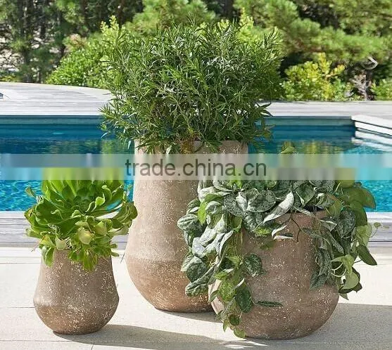 New design outdoor flower pot holder fiberglass flower pots