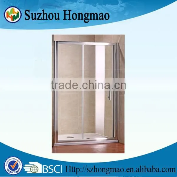 Bathroom 2 sided shower enclosure with tray