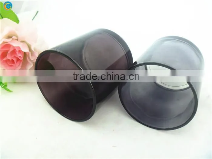 black glass candlestick