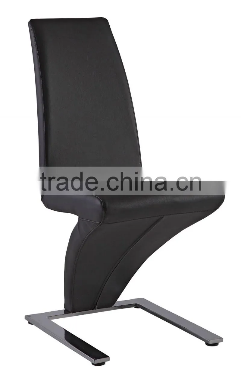 B2731 hot sale cheap black leather z shape dining chair
