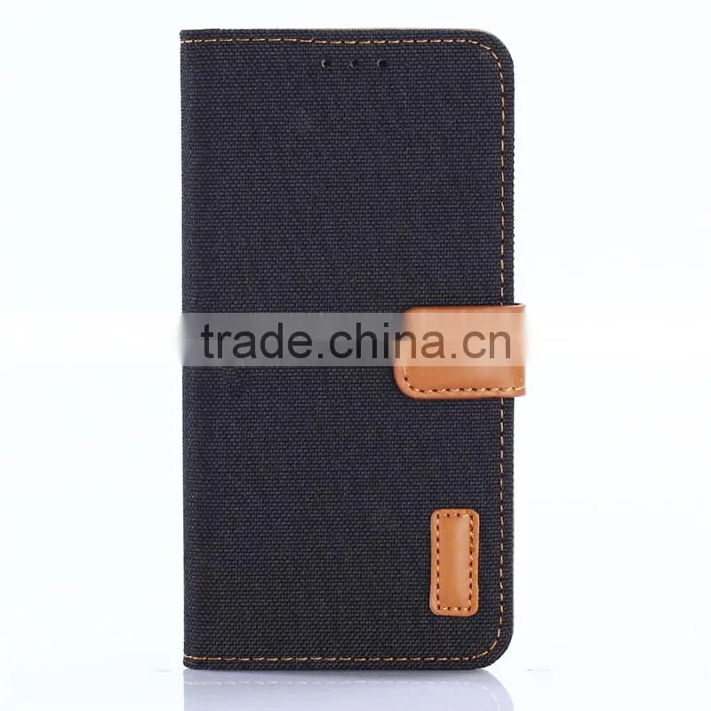 Nature oxford cloth leather card bumper/pocket cell phone case for Samsung