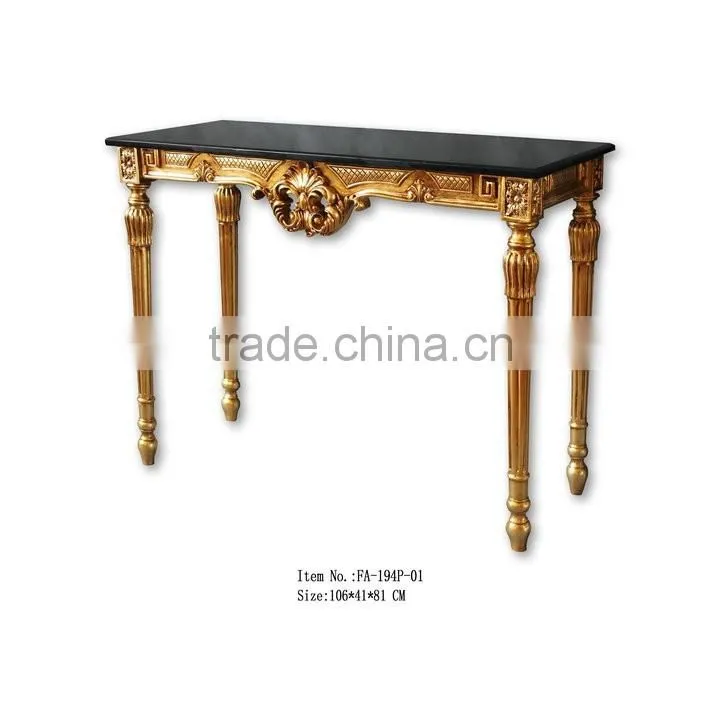French Style Green Marble Console Tables For Sale
