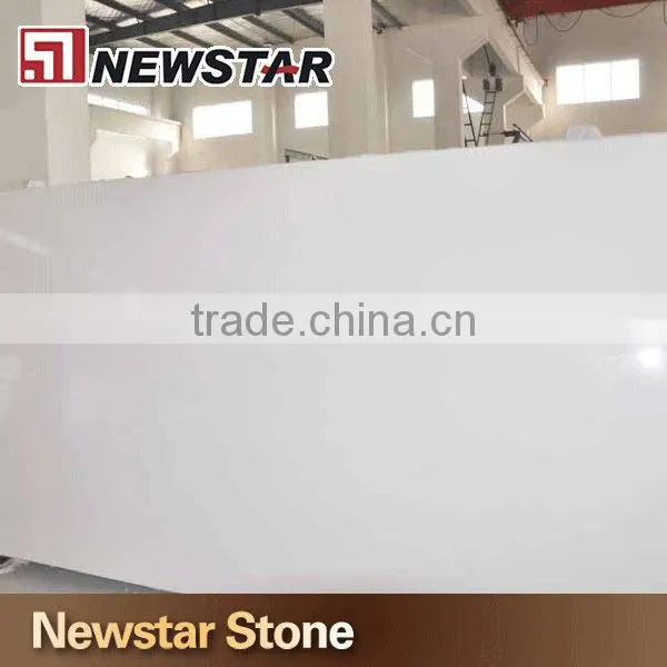Newstar polished cystal white quartz slab