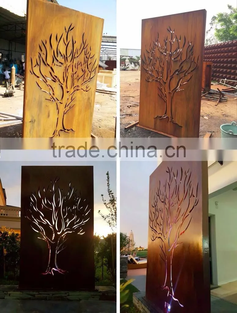 Large Outdoor Rusted Corten Steel Sculpture For Sea Decorastion