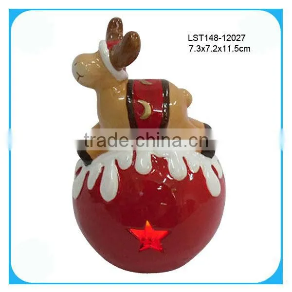 pottery Xmas decoration with LED