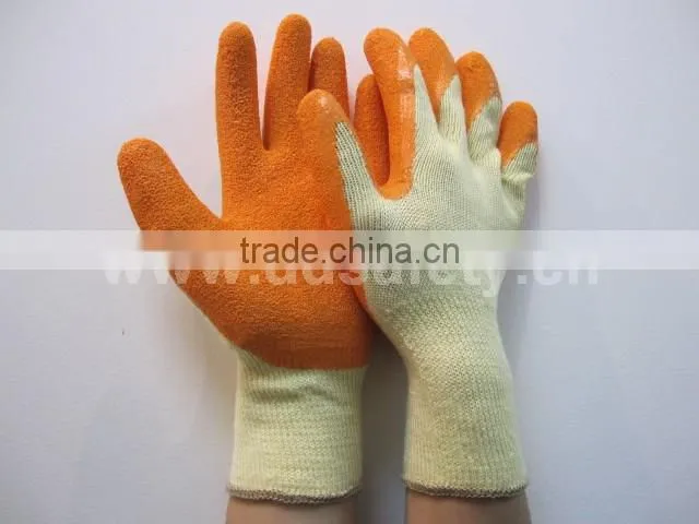 DDSAFETY 2017 Industrial Knitted Gloves Cotton Gloves Coating Black Latex