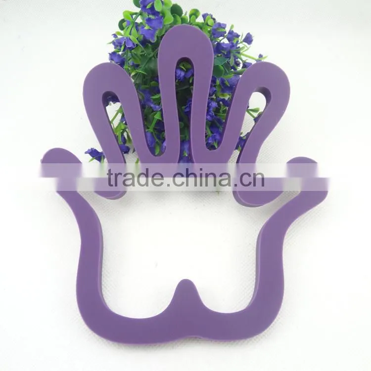Colorful palm shape silicone rubber kithchenware goods cooking pot mats cup pads