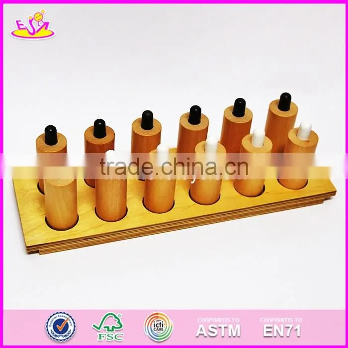 2017 New design children educational blocks box wooden best montessori toys W12F002