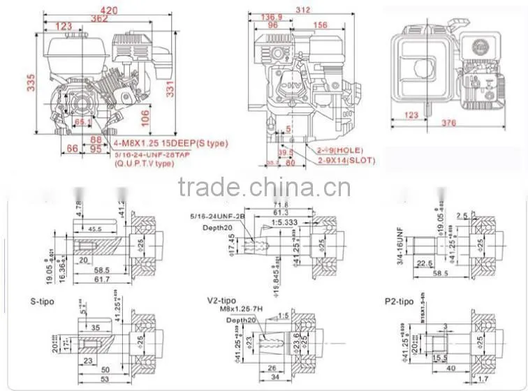 new chinese motorcycle gasoline motore
