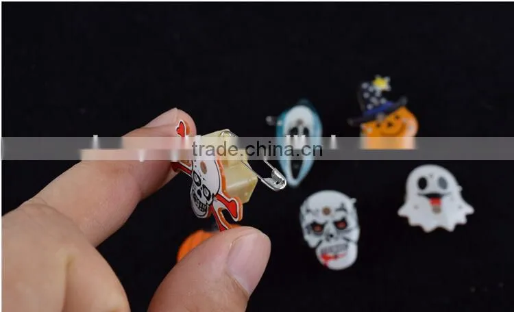 Halloween badge LED flicker badge pumpkin ghost badge