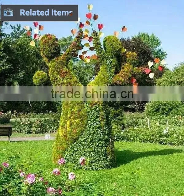 Artificial plastic grass animal topiary landscaping ornament for graden decoration
