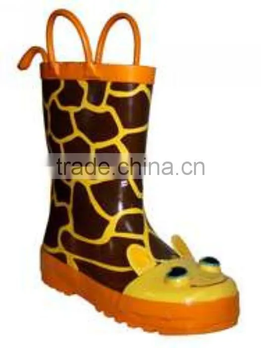 kids cartoon giraffe rain boots, cheap animal rain boots for kids