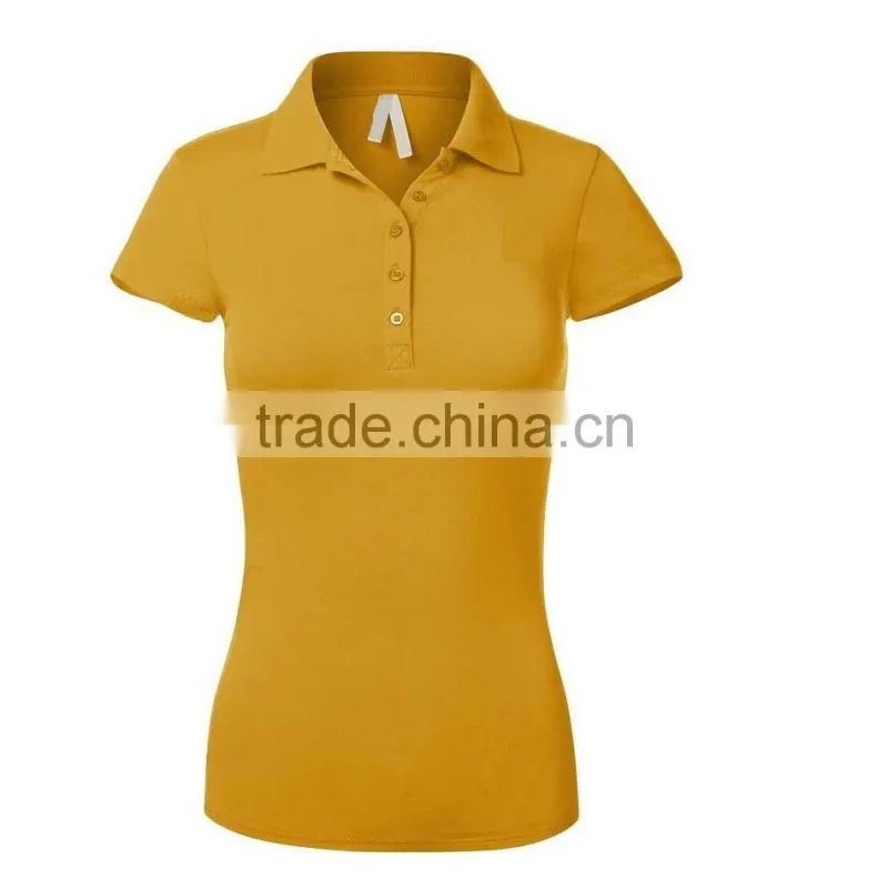 good quality work wear design sport gym clothes heather grey gray women short sleeve cotton polo shirt design with combination