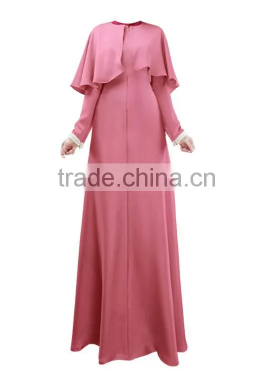 Abaya Islamic Muslim Cocktail Womens Long Sleeve Vintage Long Maxi Dress