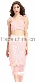 Domin fashion guangzhou factory OEM ladies clothes set