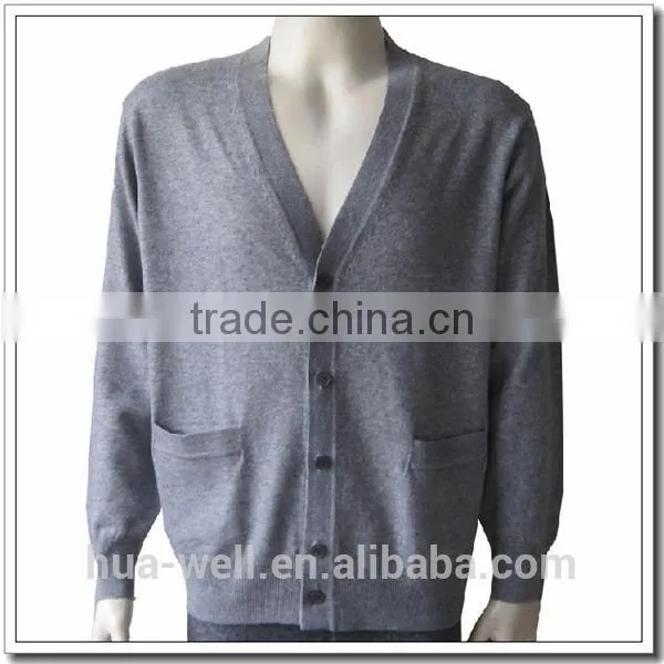 Men's plus size cashmere cardigan sweater for men