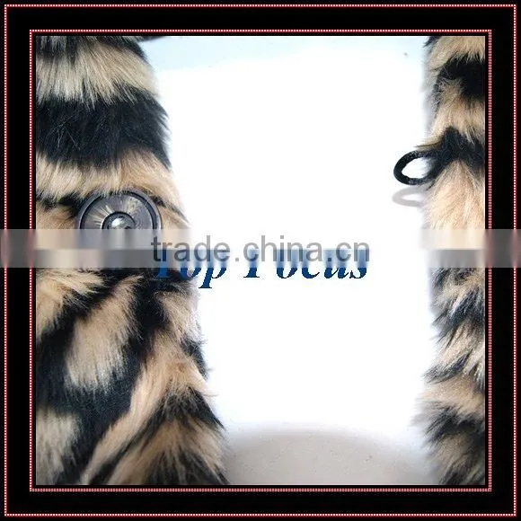 HIGH QUALITY FLUFFY FAUX FUR ANIMAL HOOD BABY HATS PANDA