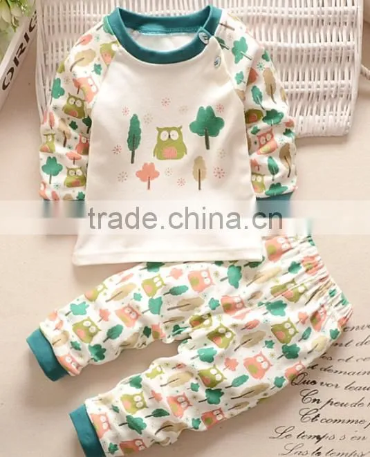 Latest Embroidery Designs Suits 100% Cotton Children Baby Christmas Striped Pajamas