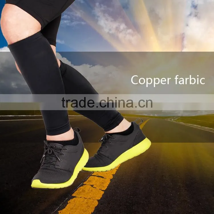 black compression sport calf support sleeve