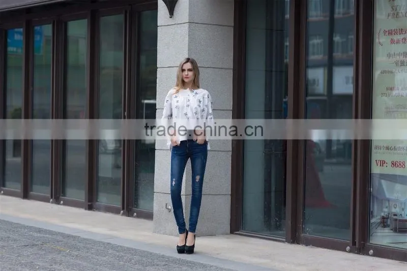 cotton linen ladies' loose fit casual blouse summer blouse fashion loose style blouse