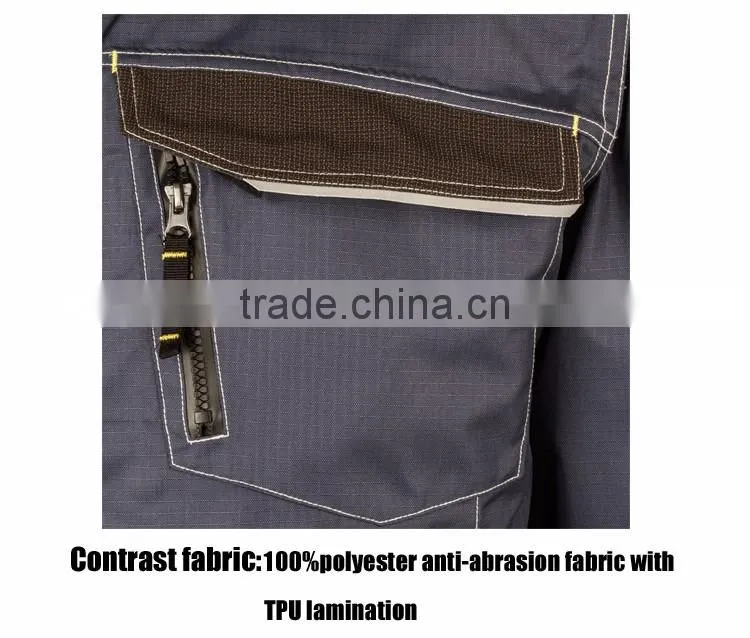 Oxford blue quilted padded bodywarmer mens safety waistcoat with waterproof