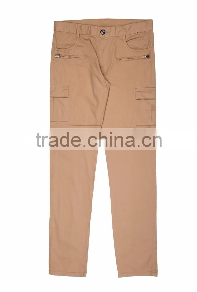 New products good stitch different types casual pants high quality zipper 100% cotton mens pants 2016