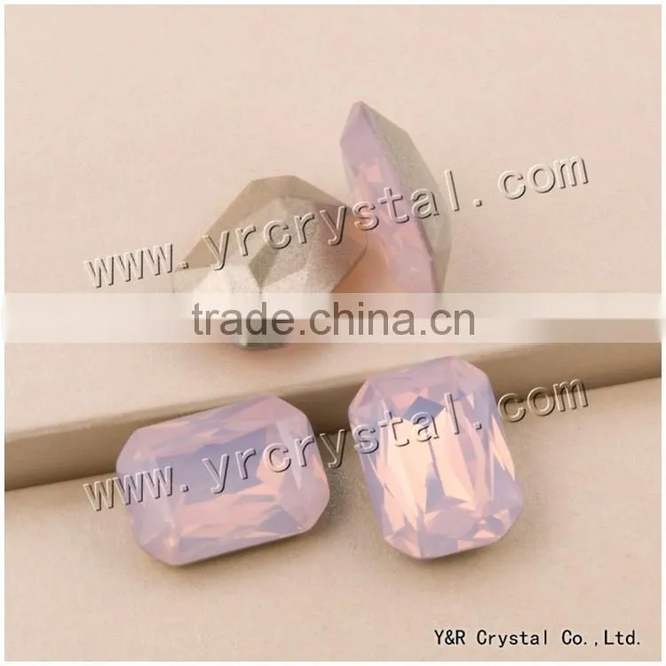 Rose water opal crystal beads octagon glass stones for jewelry beads accesories