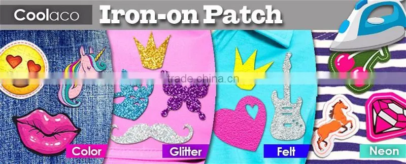 mini neon Iron on canvas patch colorful patch patches for dress