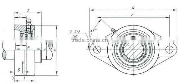 SUCFL205 Stainless steel pillow block bearing with plastic housing