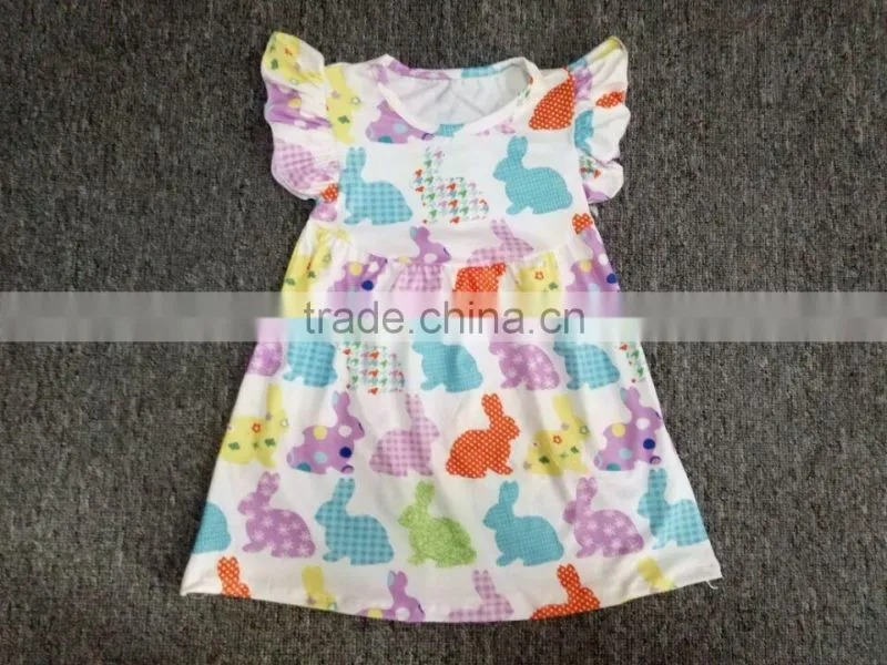 2017 kids clothing spring and summer cute dresses for baby girl dresses easter bunny toddler dresses
